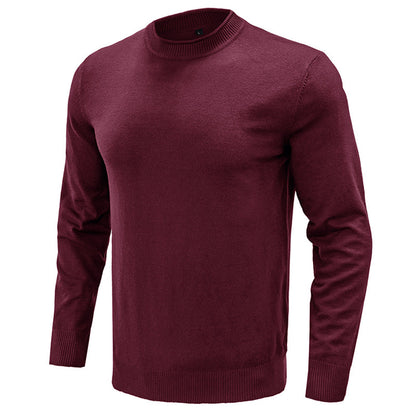 YESFASHION Men Knitwear Bottom Round Neck Casual Sweaters
