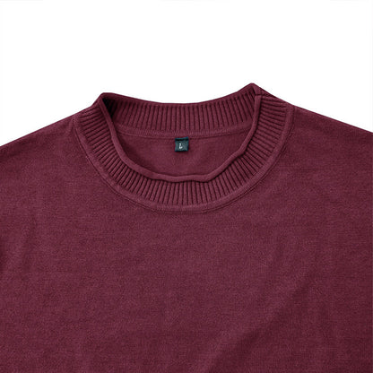 YESFASHION Men Knitwear Bottom Round Neck Casual Sweaters