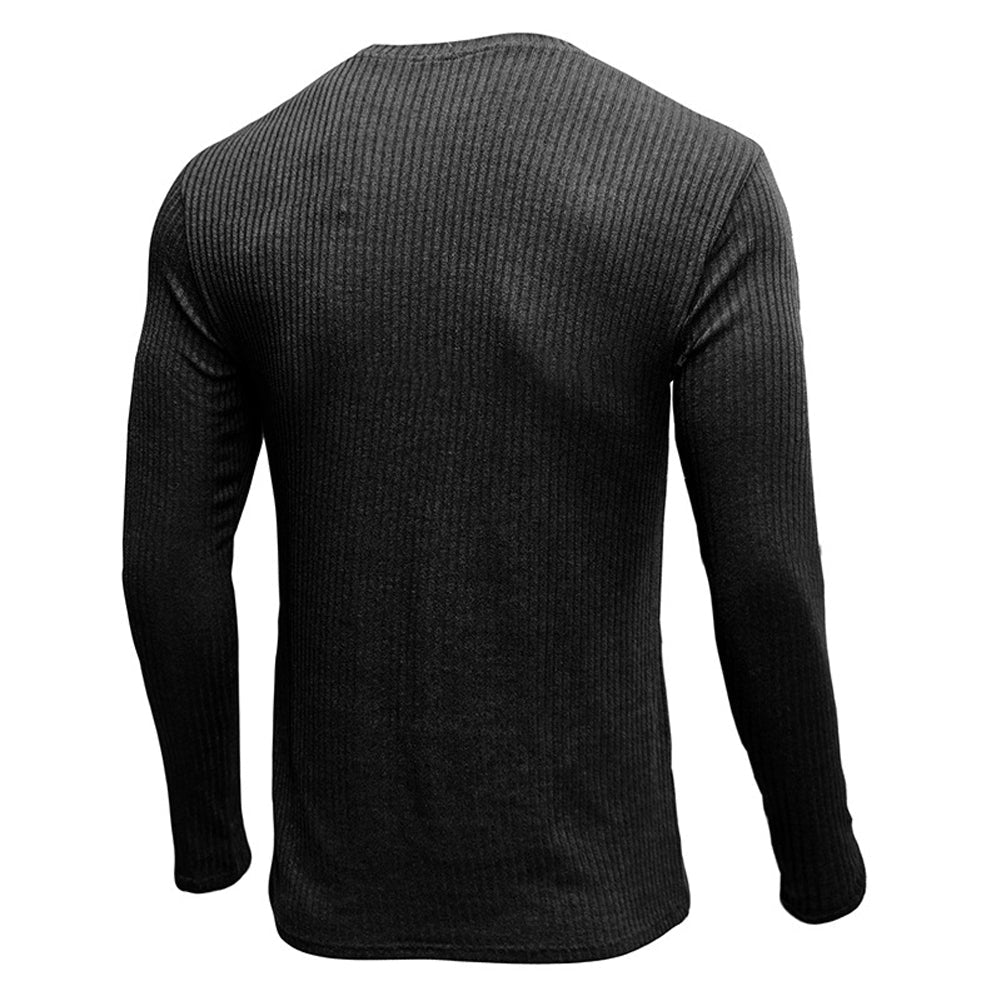 YESFASHION Round Neck Base Layer Sweaters