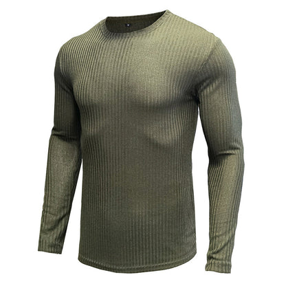 YESFASHION Round Neck Base Layer Sweaters