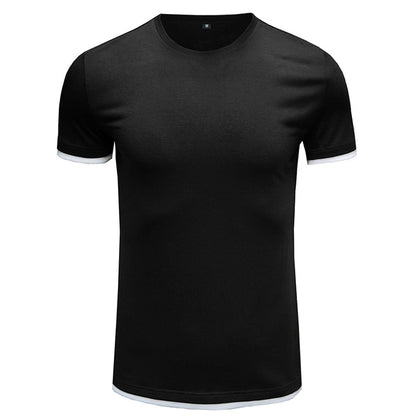 YESFASHION Short-sleeved Shirts Men T-shirt Round Neck Men Tops