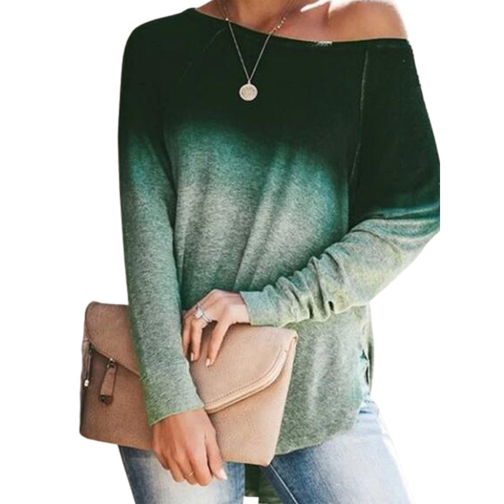 YESFASHION Gradient Element Women Long Sleeve Tops PBY-10V0