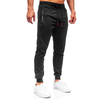 YESFASHION Men Solid Color Running Pants
