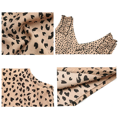 YESFASHION Women Summer New Sleeveless Leopard Camisole Tops