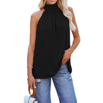 YESFASHION Summer New Solid Color Sleeveless Tops