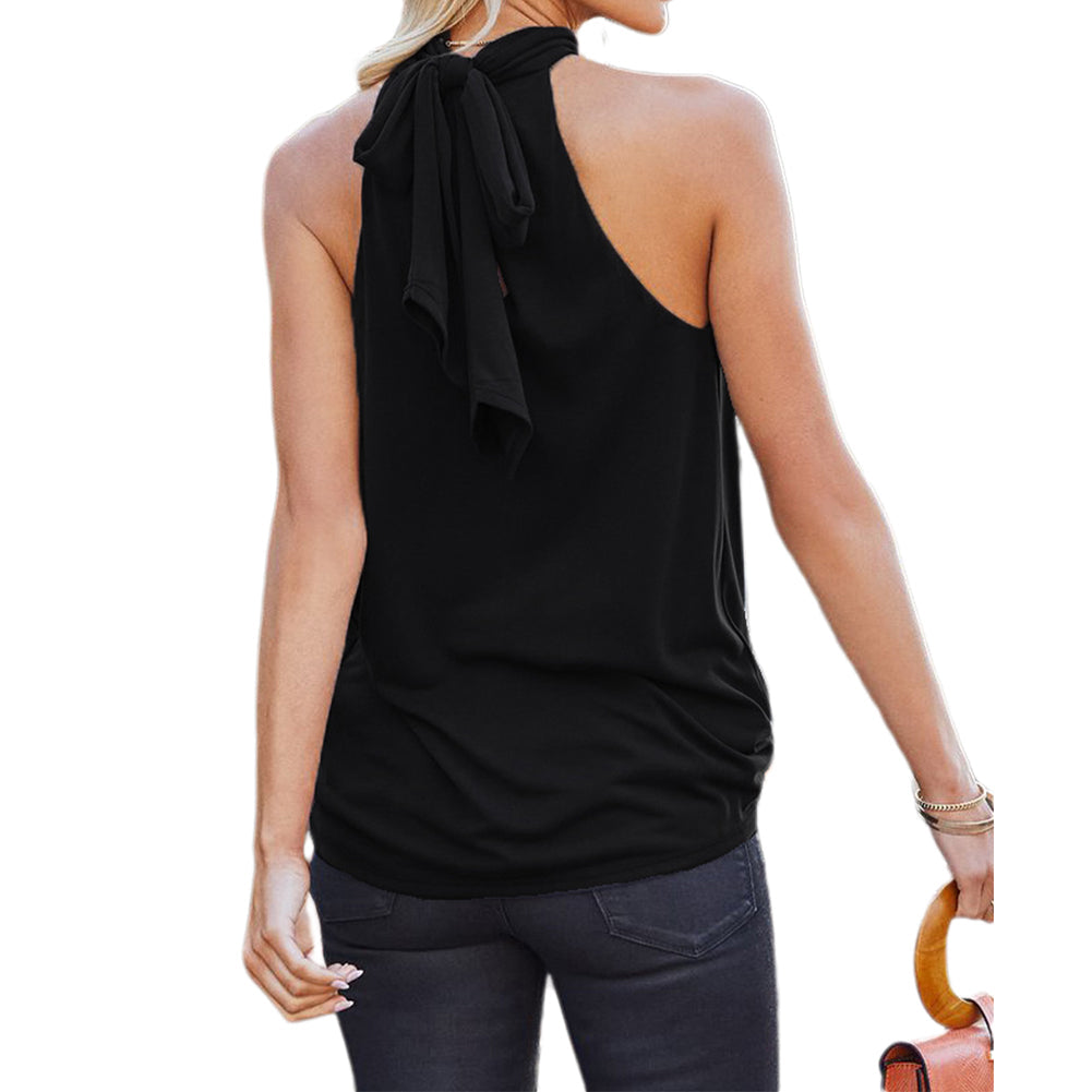 YESFASHION Summer New Solid Color Sleeveless Tops