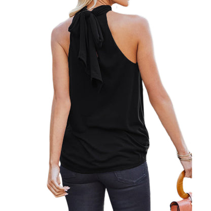 YESFASHION Summer New Solid Color Sleeveless Tops