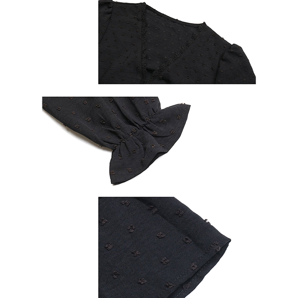 YESFASHION 2023 Spring New Solid Color Long-sleeved Dress