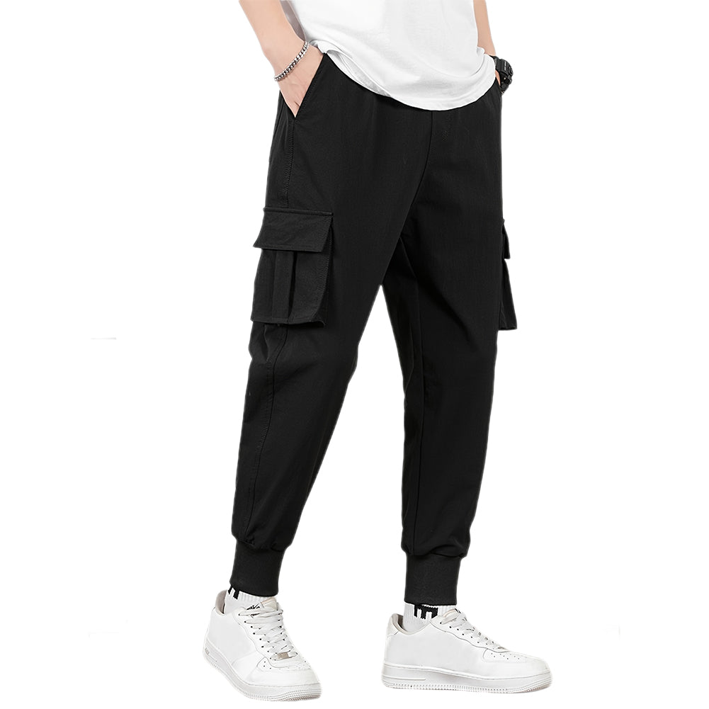 YESFASHION Men Cargo Pocket Casual Pants