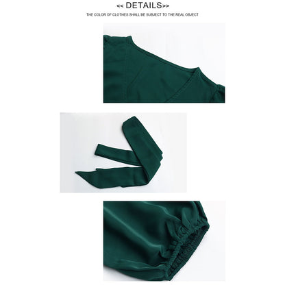 YESFASHION Women Clothing 2023 Spring New Solid Color Dress