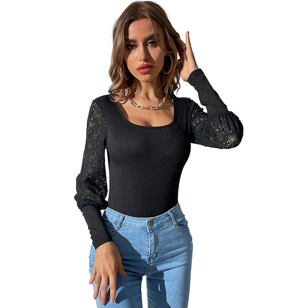 YESFASHION Fashion Foreign Trade Women Long-sleeved Bodysuit