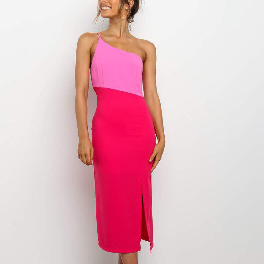 YESFASHION Women Sexy Sling Dress Off-shoulder Bodycon Dress