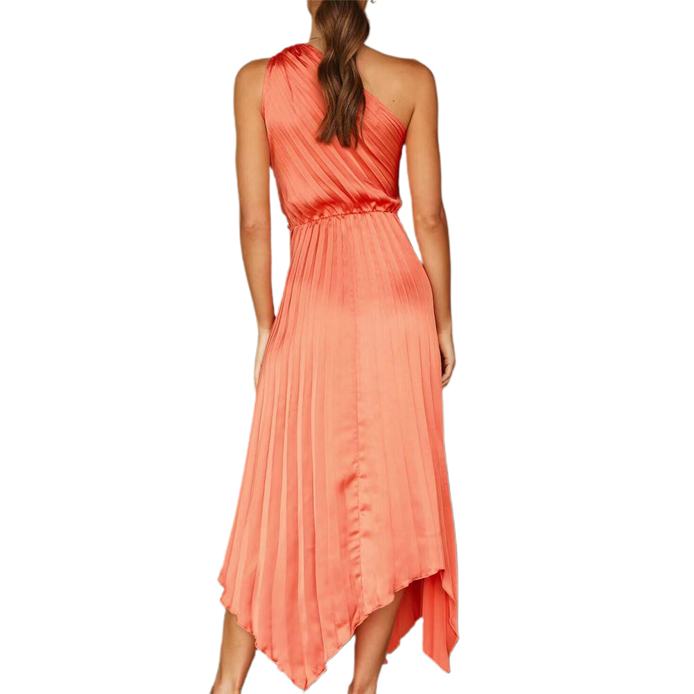 YESFASHION Sexy Dress Pleated Swing Party Nightclub Dress