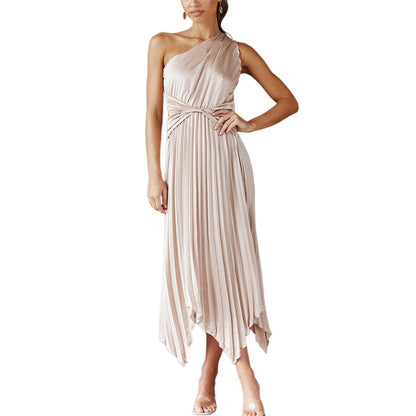 YESFASHION Sexy Dress Pleated Swing Party Nightclub Dress