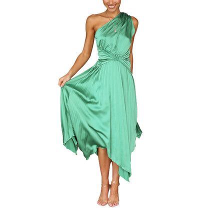YESFASHION Sexy Dress Pleated Swing Party Nightclub Dress