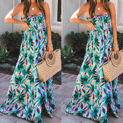 YESFASHION Summer Temperament Women High Waist Wrap dress