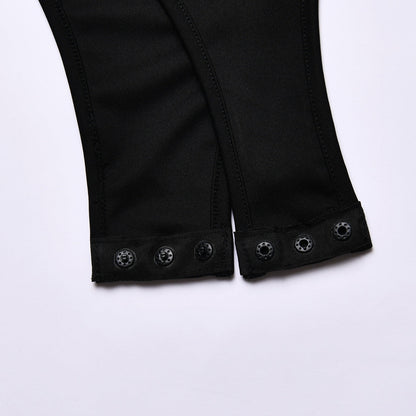 YESFASHION Women Slim Fit Bodysuit Square Neck Shirt Fashion Sexy Backless Tops