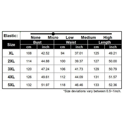 YESFASHION Plus Size Women V-neck Ruffled Irregular Print Dress Long Skirt