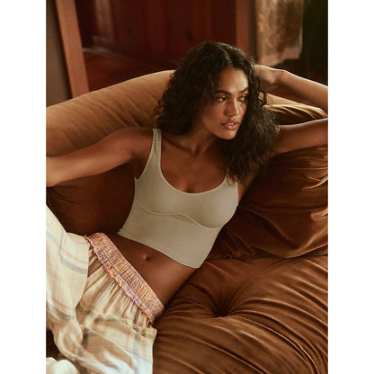 YESFASHION Women Sexy Round Neck Sleeveless Crop Ribbed Knit Tank Tops