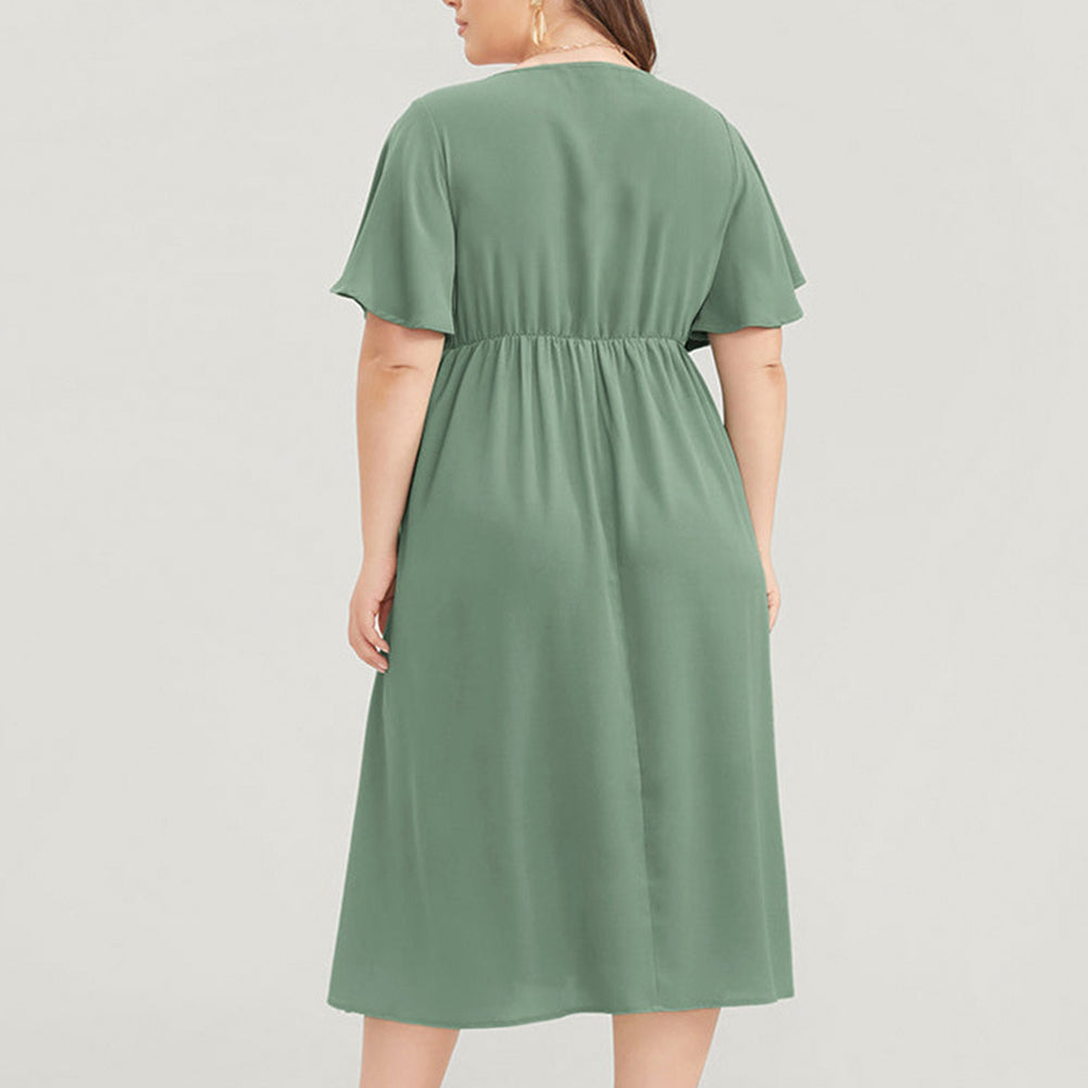 YESFASHION Plus Size Women Fashion Elegant Dress