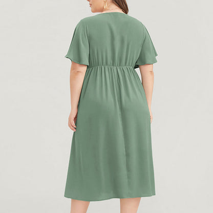 YESFASHION Plus Size Women Fashion Elegant Dress