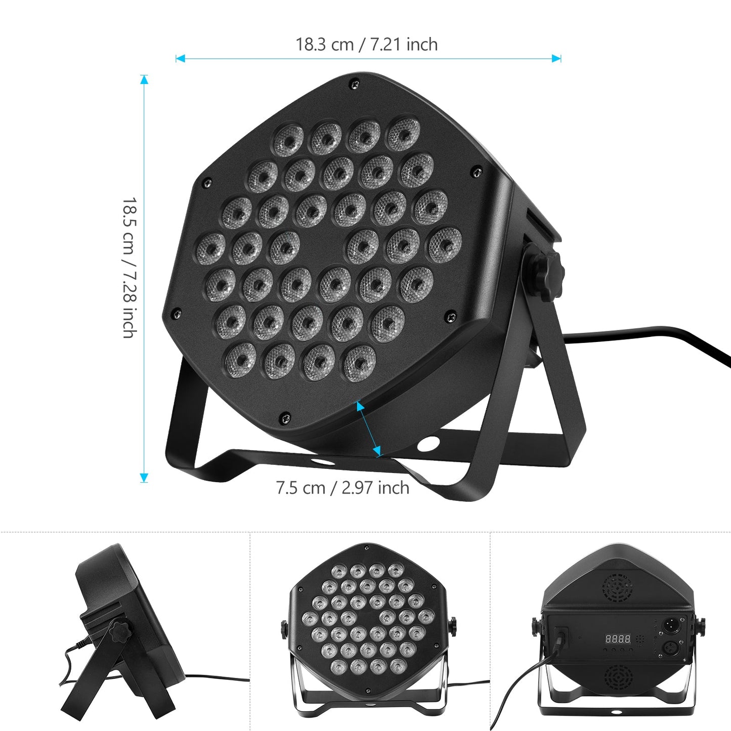 GARVEE Party Lights 2 Packs 36 LED RGB Stage Lights