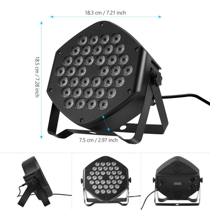 GARVEE Party Lights 2 Packs 36 LED RGB Stage Lights