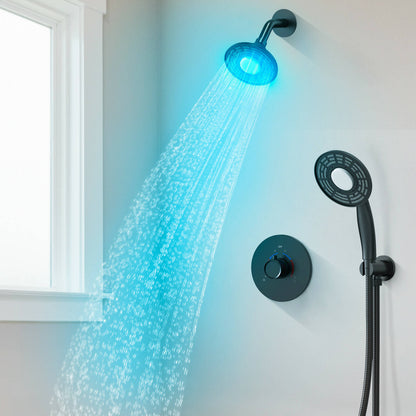 ThermaGlow Thermometer Shower Head: Water-Powered Fahrenheit Display, Child and Pet Showers