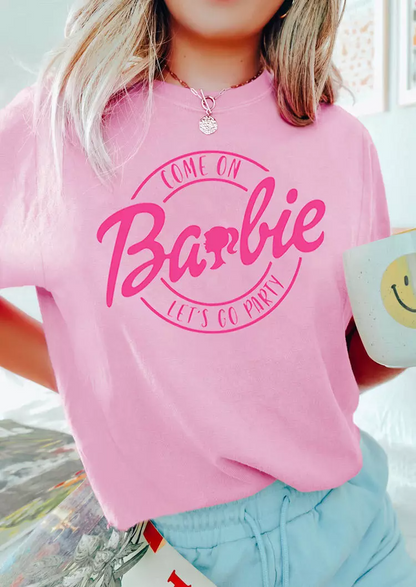 YESFASHION Come On Let's Go Party T-Shirt Tee Tops