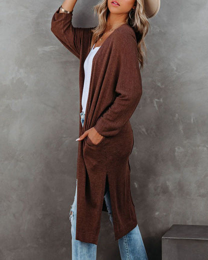 Women's Long Sleeve Cardigan Knit Sweater