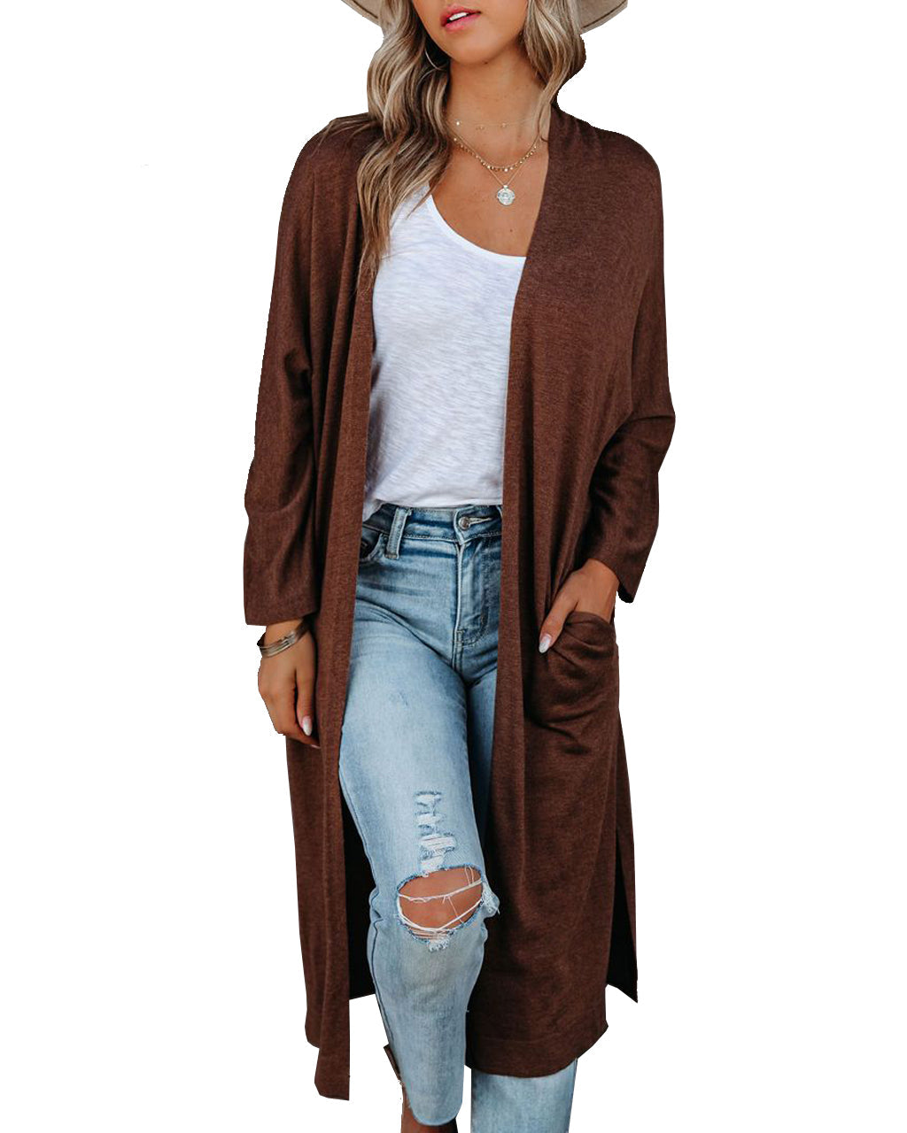 Women's Long Sleeve Cardigan Knit Sweater
