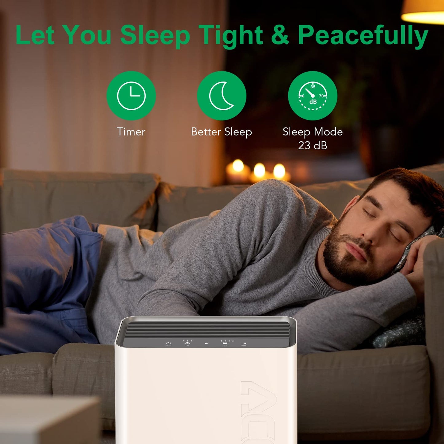 ACEKOOL Air Purifier AF1 4-Stage Filtration Germ Guardian Air Purifier UK Plug