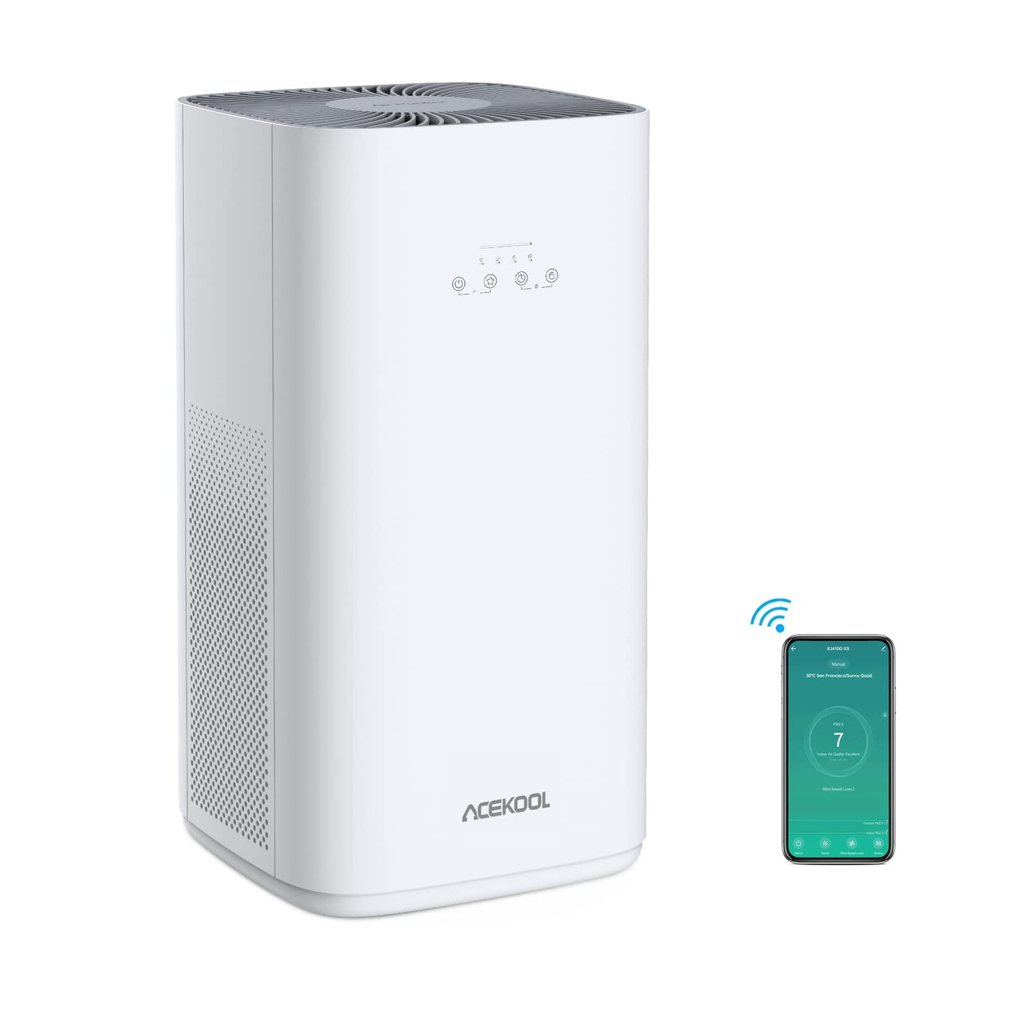 ACEKOOL Air Purifiers AF2 for Large Room 1615ft虏 Homedics Air Purifier EU Plug
