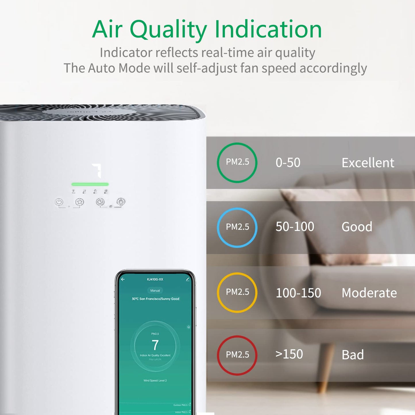 ACEKOOL Air Purifiers AF2 for Large Room 1615ft虏 Homedics Air Purifier EU Plug