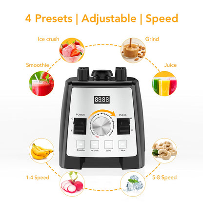 ACEKOOL Blender BC2 1450W 2L Smoothie Blender with Pitcher EU Plug