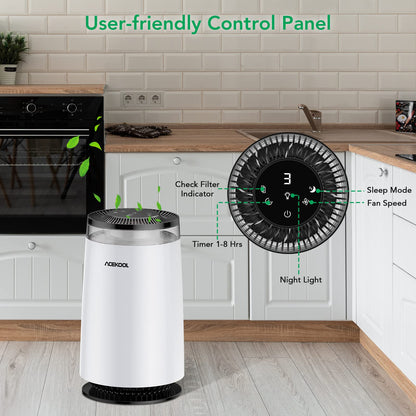 ACEKOOL Air Purifier AD4 with Night Light for Home Large Room UK Plug