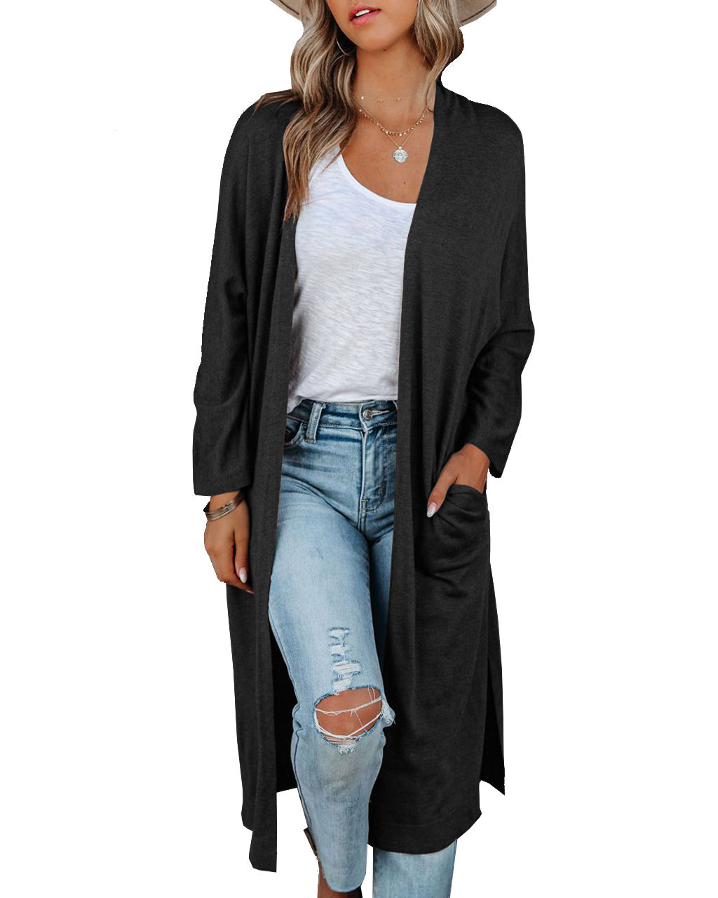 Women's Long Sleeve Cardigan Knit Sweater