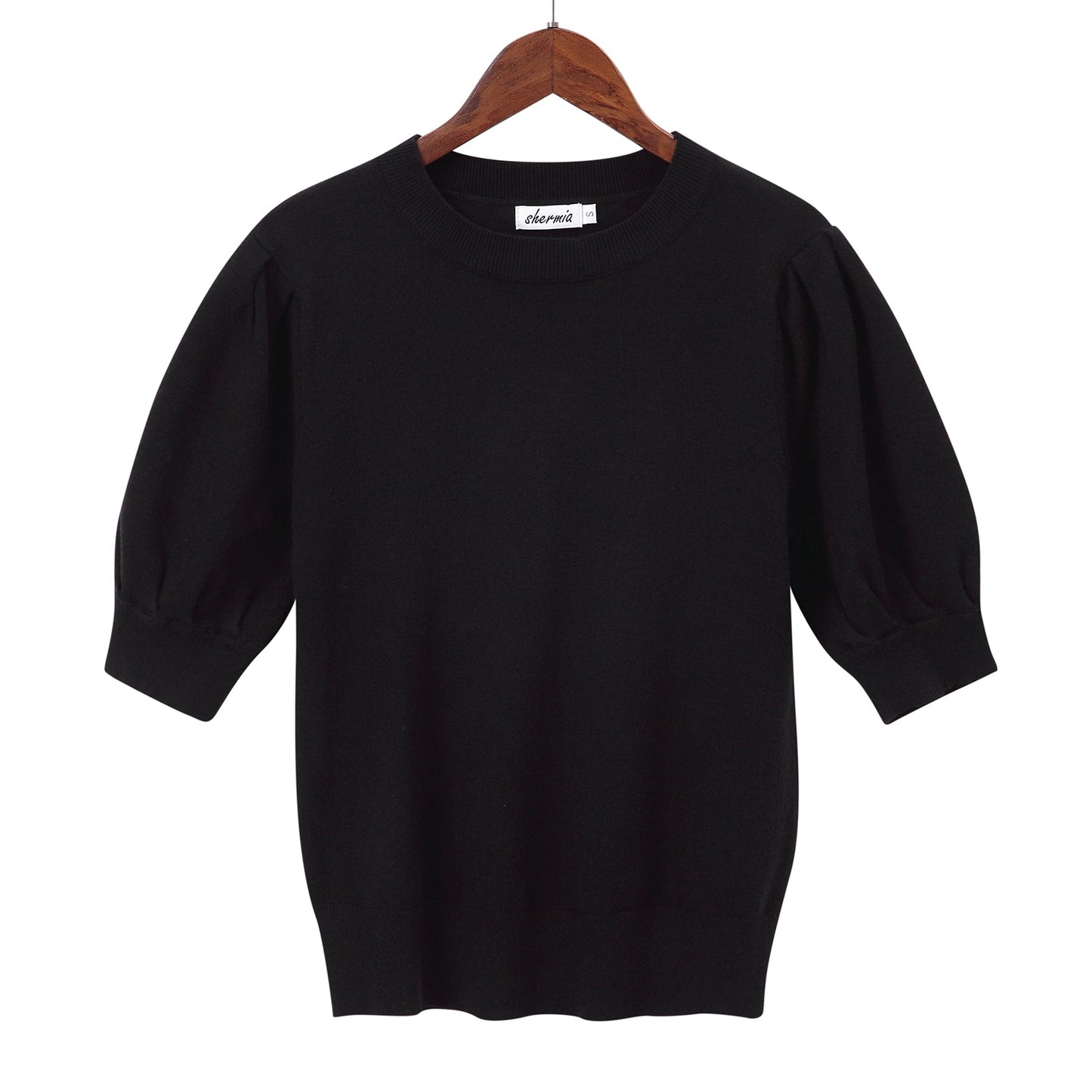 Women's Bubble Short Sleeve Sweater Top