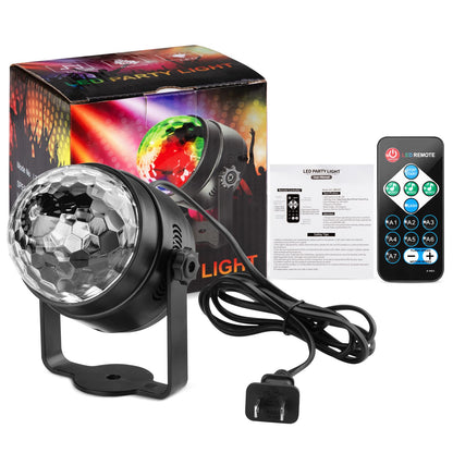 GARVEE 1PC UV Black Light 6W LED Disco Ball Party Lights