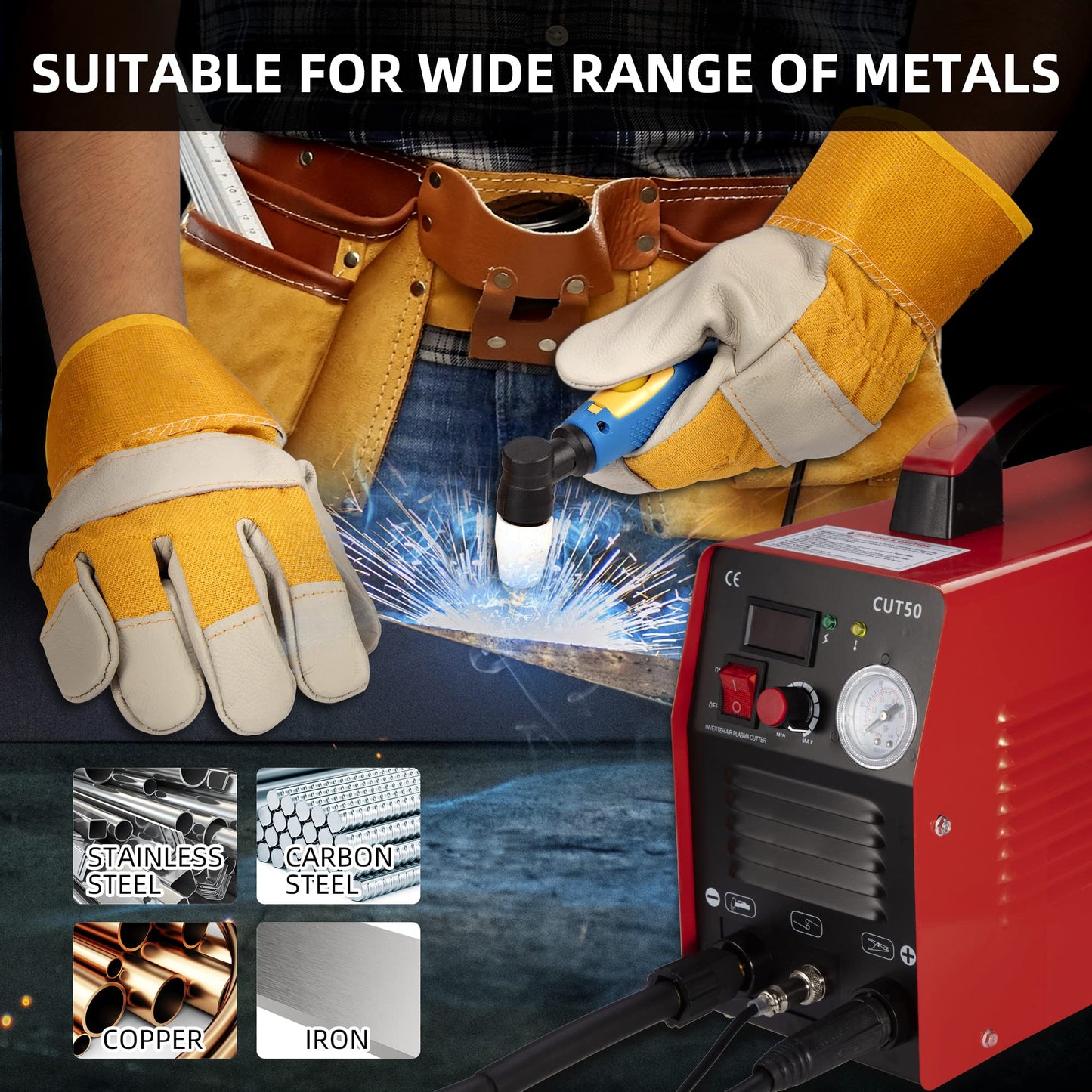 GARVEE Plasma Cutter 50Amp Non-Touch Portable Cutting Machine